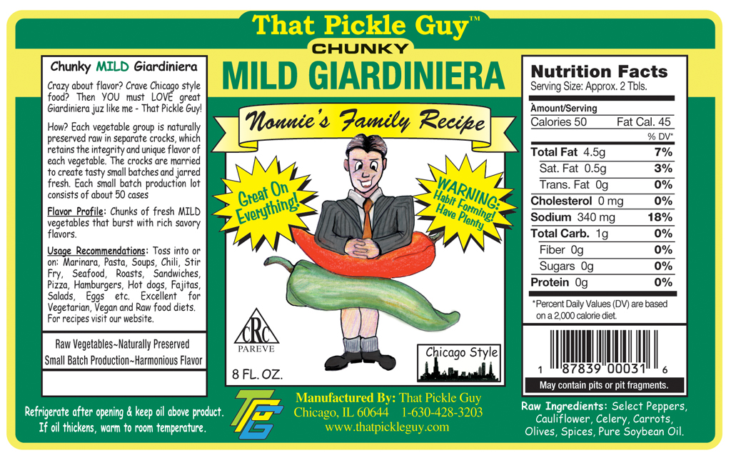 That Pickle Guy Giardiniera, Mild, Chunky, Shop